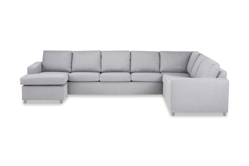 Crazy 6-sits Vänstervänd U-formad X-Large Hörnsoffa med divan i Tyg - Grå - Möbler - Vardagsrum - Soffor - Hörnsoffor