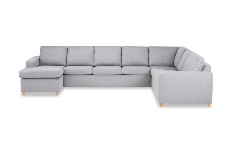 Crazy 6-sits Vänstervänd U-formad X-Large Hörnsoffa med divan i Tyg - Grå - Möbler - Vardagsrum - Soffor - Hörnsoffor