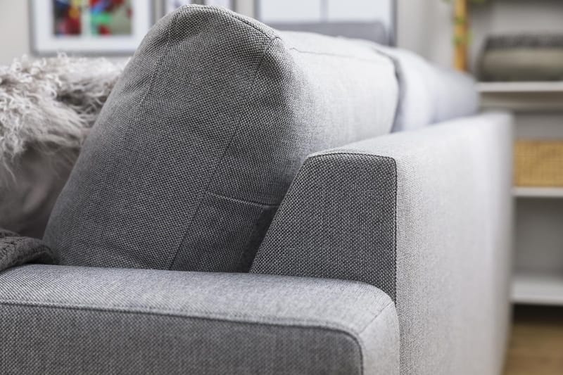 Crazy 6-sits Vänstervänd U-formad X-Large Hörnsoffa med divan i Tyg - Grå - Möbler - Vardagsrum - Soffor - Hörnsoffor