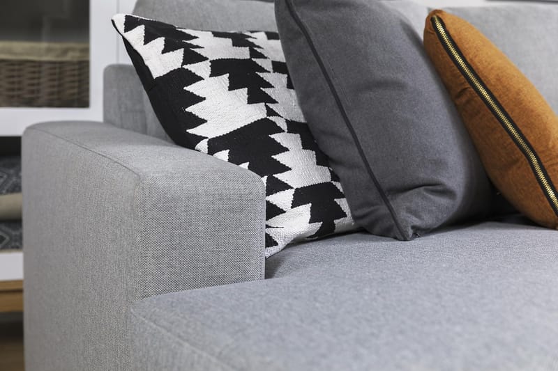 Crazy 6-sits Vänstervänd U-formad X-Large Hörnsoffa med divan i Tyg - Grå - Möbler - Vardagsrum - Soffor - Hörnsoffor