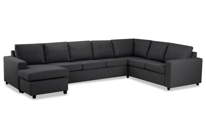 Crazy 6-sits Vänstervänd U-formad X-Large Hörnsoffa med divan i Tyg - Mörkgrå - Möbler - Vardagsrum - Soffor - Hörnsoffor