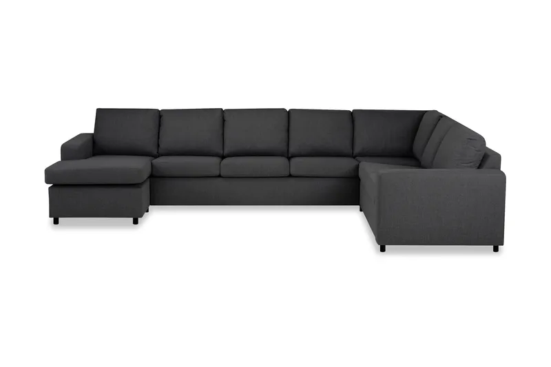 Crazy 6-sits Vänstervänd U-formad X-Large Hörnsoffa med divan i Tyg - Mörkgrå - Möbler - Vardagsrum - Soffor - Hörnsoffor