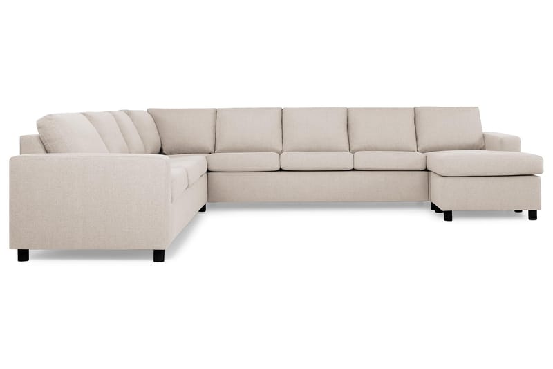 Crazy 7-sits Högervänd U-formad XX-Large Hörnsoffa med divan i Tyg - Beige - Möbler - Vardagsrum - Soffor - Hörnsoffor