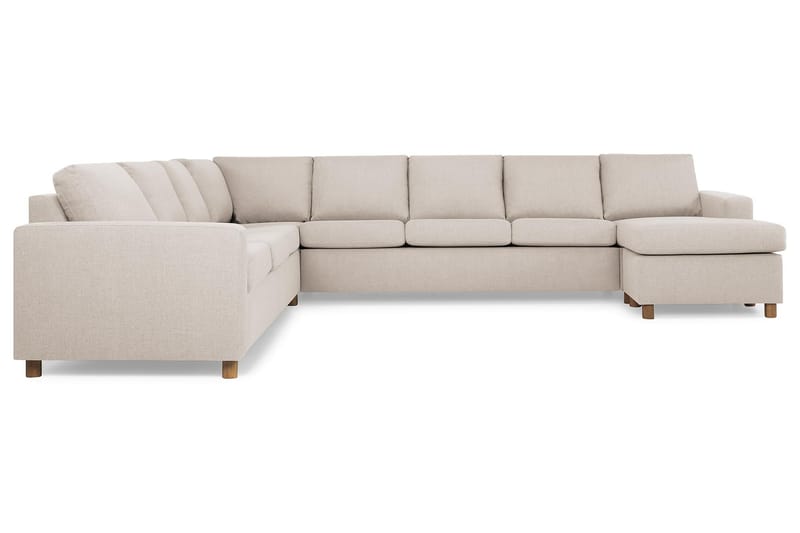 Crazy 7-sits Högervänd U-formad XX-Large Hörnsoffa med divan i Tyg - Beige - Möbler - Vardagsrum - Soffor - Hörnsoffor