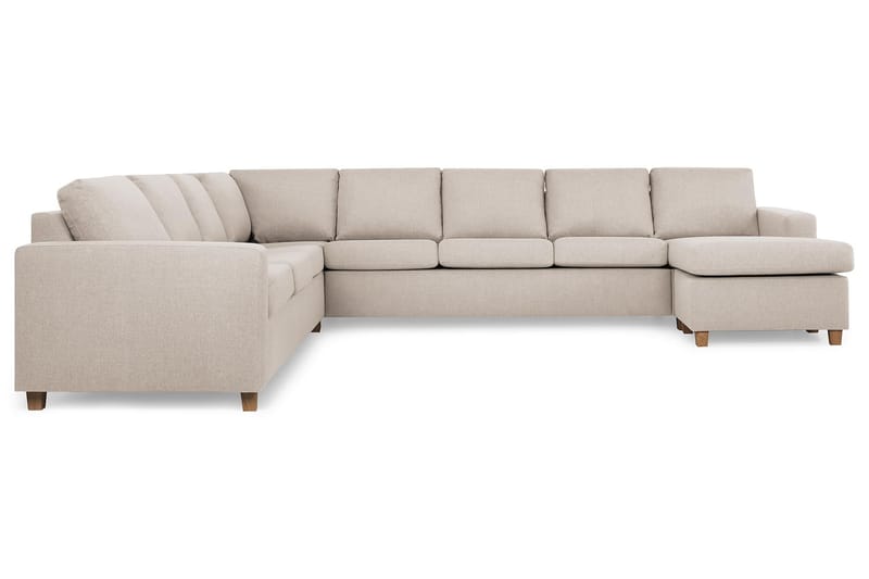 Crazy 7-sits Högervänd U-formad XX-Large Hörnsoffa med divan i Tyg - Beige - Möbler - Vardagsrum - Soffor - Hörnsoffor