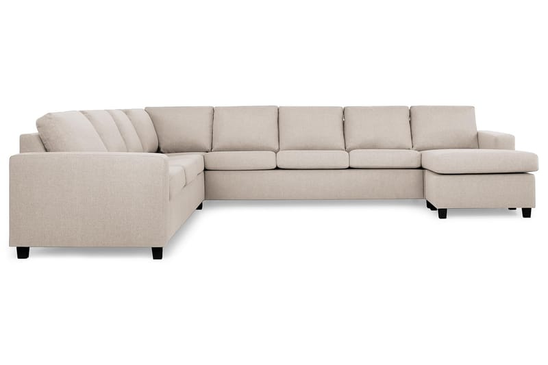 Crazy 7-sits Högervänd U-formad XX-Large Hörnsoffa med divan i Tyg - Beige - Möbler - Vardagsrum - Soffor - Hörnsoffor
