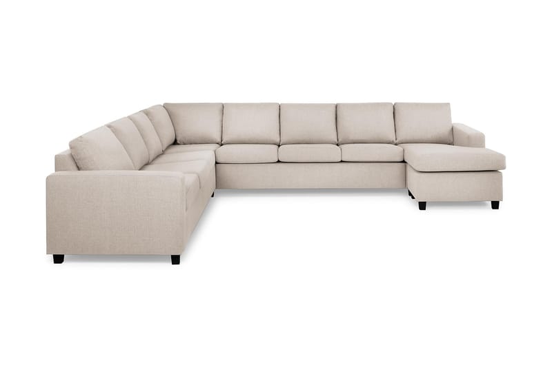 Crazy 7-sits Högervänd U-formad XX-Large Hörnsoffa med divan i Tyg - Beige - Möbler - Vardagsrum - Soffor - Hörnsoffor