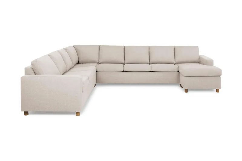 Crazy 7-sits Högervänd U-formad XX-Large Hörnsoffa med divan i Tyg - Beige - Möbler - Vardagsrum - Soffor - Hörnsoffor