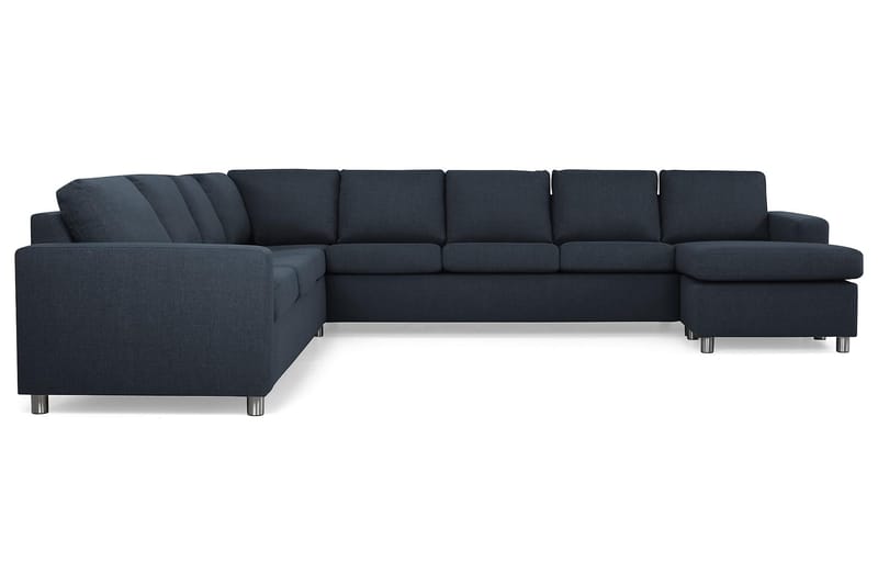 Crazy 7-sits Högervänd U-formad XX-Large Hörnsoffa med divan i Tyg - Blå - Möbler - Vardagsrum - Soffor - Hörnsoffor