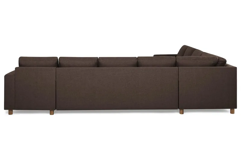 Crazy 7-sits Högervänd U-formad XX-Large Hörnsoffa med divan i Tyg - Brun - Möbler - Vardagsrum - Soffor - Hörnsoffor