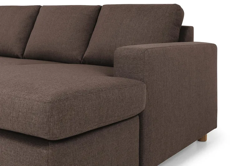 Crazy 7-sits Högervänd U-formad XX-Large Hörnsoffa med divan i Tyg - Brun - Möbler - Vardagsrum - Soffor - Hörnsoffor