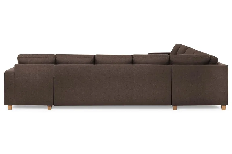 Crazy 7-sits Högervänd U-formad XX-Large Hörnsoffa med divan i Tyg - Brun - Möbler - Vardagsrum - Soffor - Hörnsoffor