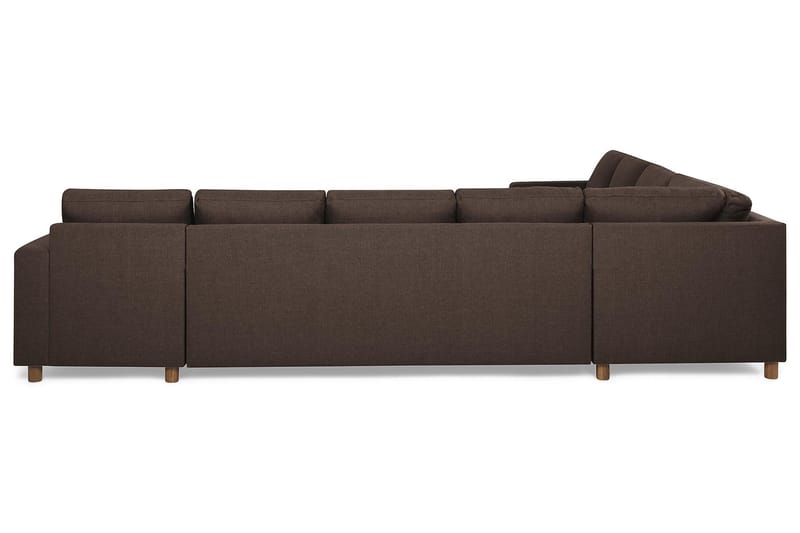 Crazy 7-sits Högervänd U-formad XX-Large Hörnsoffa med divan i Tyg - Brun - Möbler - Vardagsrum - Soffor - Hörnsoffor