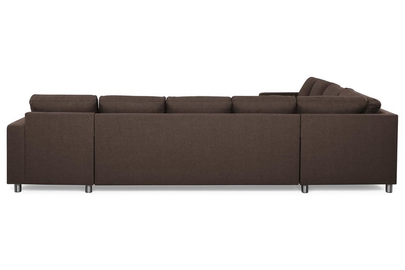 Crazy 7-sits Högervänd U-formad XX-Large Hörnsoffa med divan i Tyg - Brun - Möbler - Vardagsrum - Soffor - Hörnsoffor