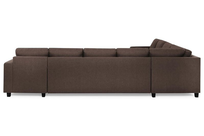 Crazy 7-sits Högervänd U-formad XX-Large Hörnsoffa med divan i Tyg - Brun - Möbler - Vardagsrum - Soffor - Hörnsoffor