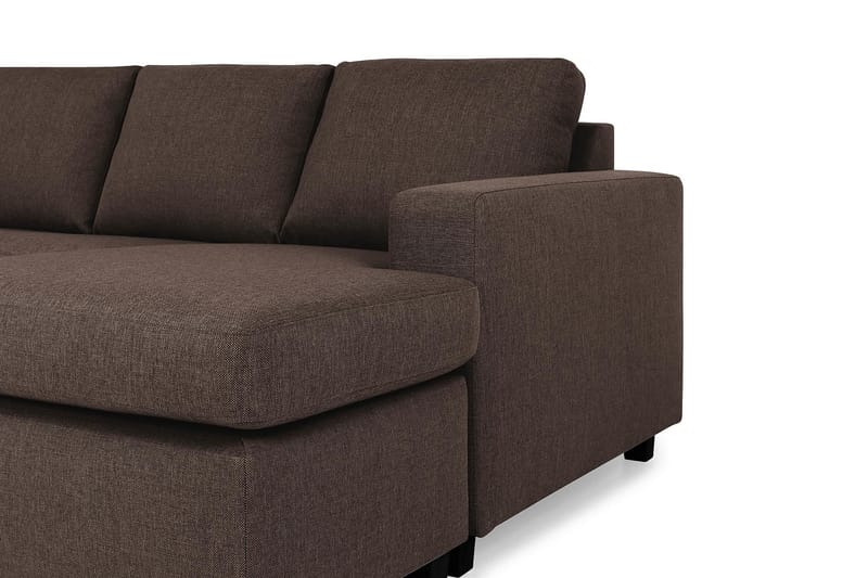 Crazy 7-sits Högervänd U-formad XX-Large Hörnsoffa med divan i Tyg - Brun - Möbler - Vardagsrum - Soffor - Hörnsoffor