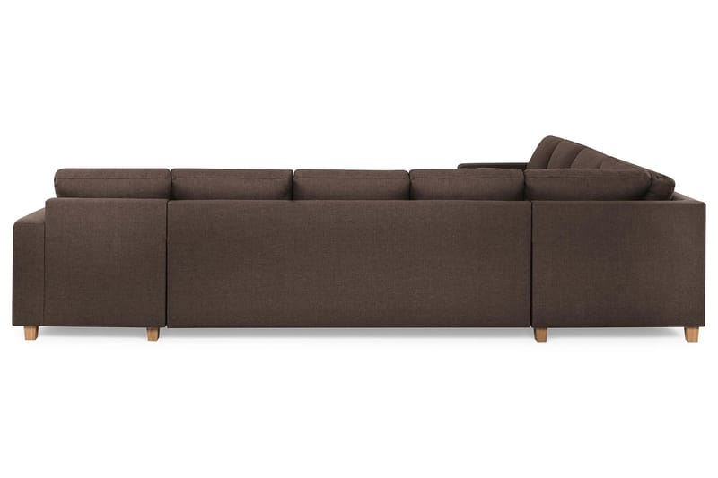Crazy 7-sits Högervänd U-formad XX-Large Hörnsoffa med divan i Tyg - Brun - Möbler - Vardagsrum - Soffor - Hörnsoffor