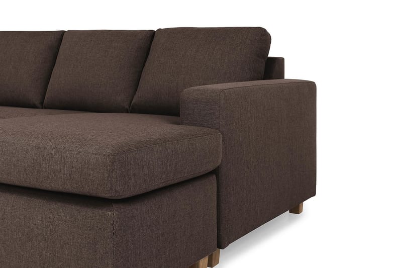 Crazy 7-sits Högervänd U-formad XX-Large Hörnsoffa med divan i Tyg - Brun - Möbler - Vardagsrum - Soffor - Hörnsoffor