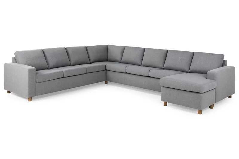 Crazy 7-sits Högervänd U-formad XX-Large Hörnsoffa med divan i Tyg - Grå - Möbler - Vardagsrum - Soffor - Hörnsoffor