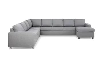 Crazy 7-sits Högervänd U-formad XX-Large Hörnsoffa med divan i Tyg
