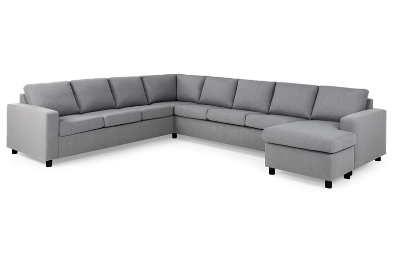 Crazy 7-sits Högervänd U-formad XX-Large Hörnsoffa med divan i Tyg - Grå - Möbler - Vardagsrum - Soffor - Hörnsoffor