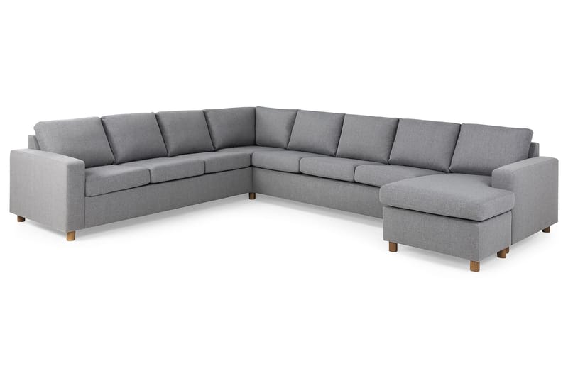Crazy 7-sits Högervänd U-formad XX-Large Hörnsoffa med divan i Tyg - Grå - Möbler - Vardagsrum - Soffor - Hörnsoffor