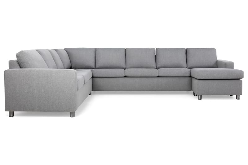 Crazy 7-sits Högervänd U-formad XX-Large Hörnsoffa med divan i Tyg - Grå - Möbler - Vardagsrum - Soffor - Hörnsoffor