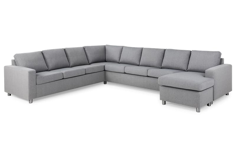 Crazy 7-sits Högervänd U-formad XX-Large Hörnsoffa med divan i Tyg - Grå - Möbler - Vardagsrum - Soffor - Hörnsoffor