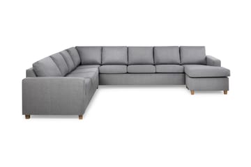 Crazy 7-sits Högervänd U-formad XX-Large Hörnsoffa med divan i Tyg