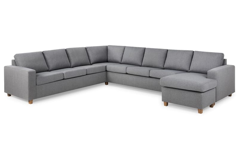 Crazy 7-sits Högervänd U-formad XX-Large Hörnsoffa med divan i Tyg - Grå - Möbler - Vardagsrum - Soffor - Hörnsoffor