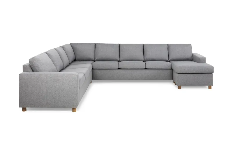Crazy 7-sits Högervänd U-formad XX-Large Hörnsoffa med divan i Tyg - Grå - Möbler - Vardagsrum - Soffor - Hörnsoffor