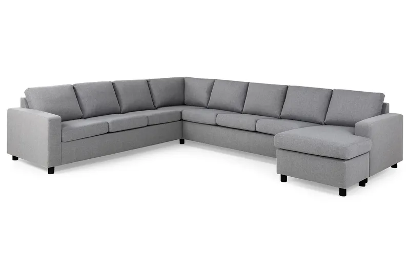 Crazy 7-sits Högervänd U-formad XX-Large Hörnsoffa med divan i Tyg - Grå - Möbler - Vardagsrum - Soffor - Hörnsoffor