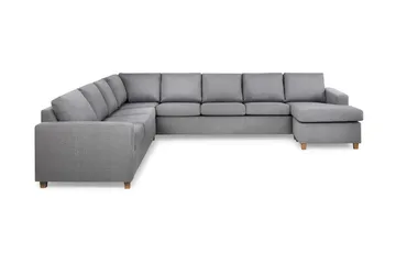 Crazy 7-sits Högervänd U-formad XX-Large Hörnsoffa med divan i Tyg
