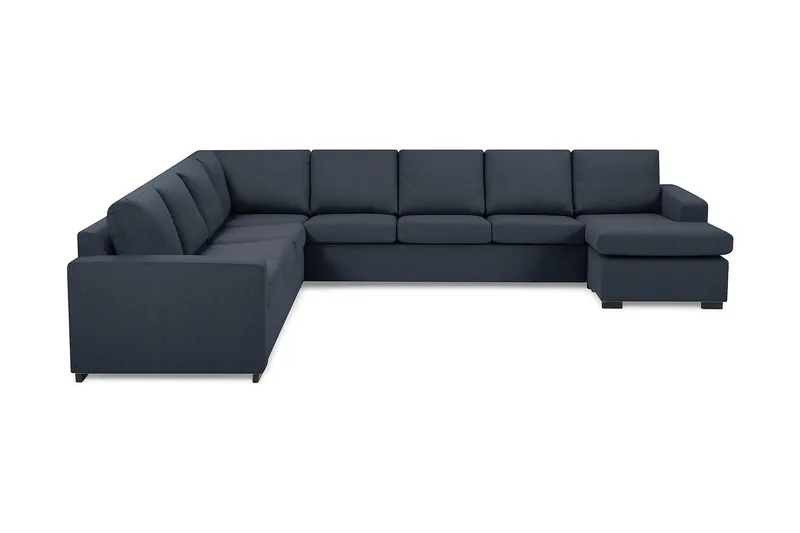 Crazy 7-sits Högervänd U-formad XX-Large Hörnsoffa med divan i Tyg - Mörkblå - Möbler - Vardagsrum - Soffor - Hörnsoffor