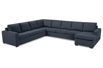 Crazy 7-sits Högervänd U-formad XX-Large Hörnsoffa med divan i Tyg - Mörkblå - Möbler - Vardagsrum - Soffor - Hörnsoffor