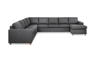 Crazy 7-sits Högervänd U-formad XX-Large Hörnsoffa med divan i Tyg