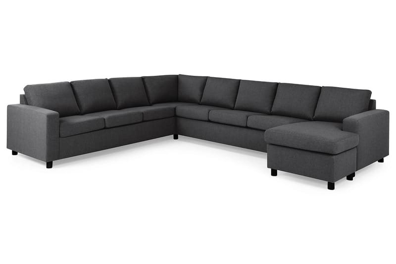 Crazy 7-sits Högervänd U-formad XX-Large Hörnsoffa med divan i Tyg - Mörkgrå - Möbler - Vardagsrum - Soffor - Hörnsoffor
