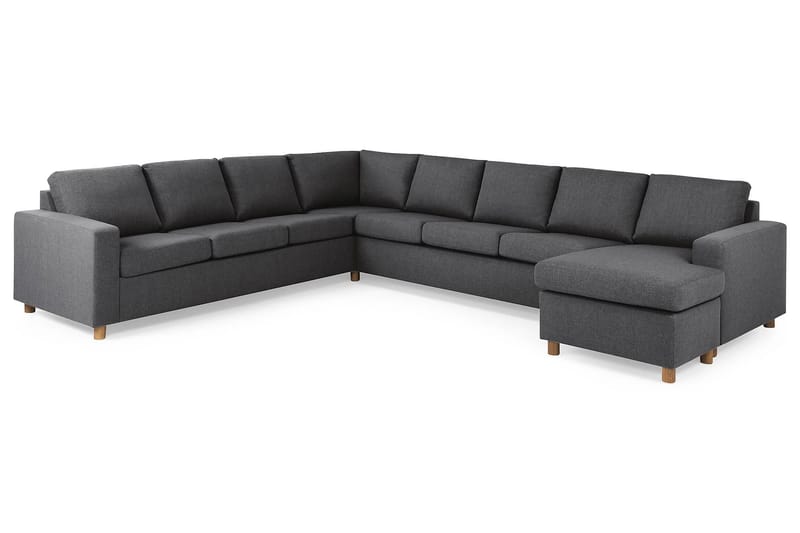Crazy 7-sits Högervänd U-formad XX-Large Hörnsoffa med divan i Tyg - Mörkgrå - Möbler - Vardagsrum - Soffor - Hörnsoffor