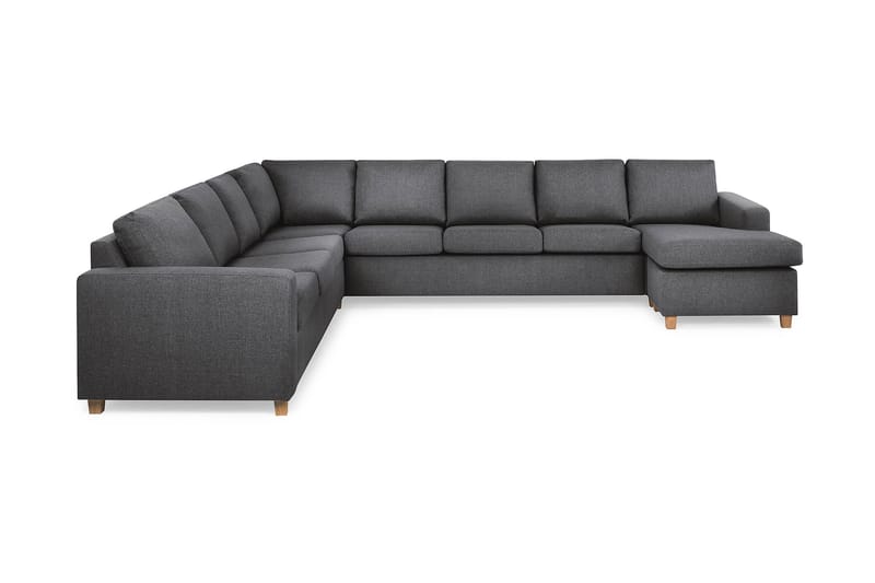 Crazy 7-sits Högervänd U-formad XX-Large Hörnsoffa med divan i Tyg - Mörkgrå - Möbler - Vardagsrum - Soffor - Hörnsoffor