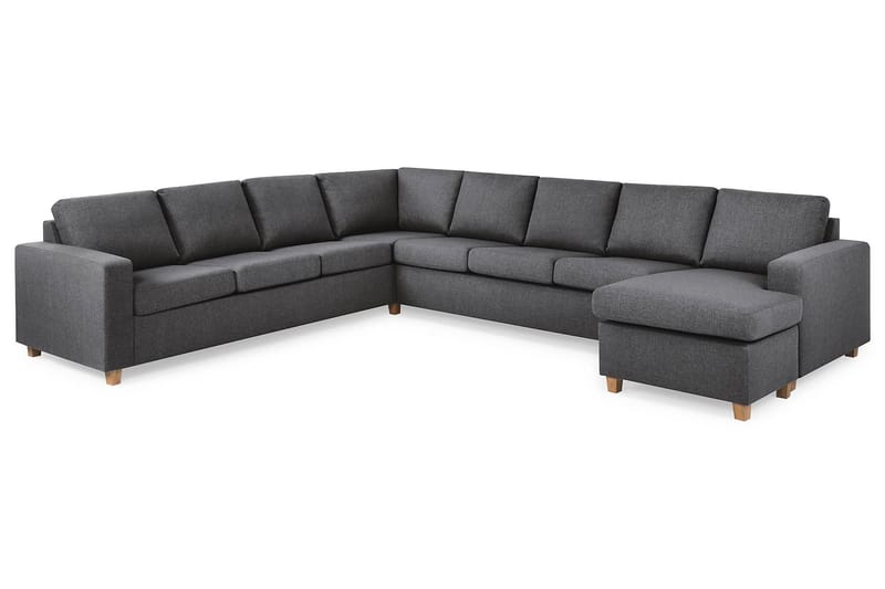 Crazy 7-sits Högervänd U-formad XX-Large Hörnsoffa med divan i Tyg - Mörkgrå - Möbler - Vardagsrum - Soffor - Hörnsoffor