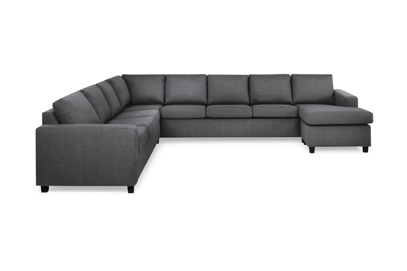 Crazy 7-sits Högervänd U-formad XX-Large Hörnsoffa med divan i Tyg - Mörkgrå - Möbler - Vardagsrum - Soffor - Hörnsoffor