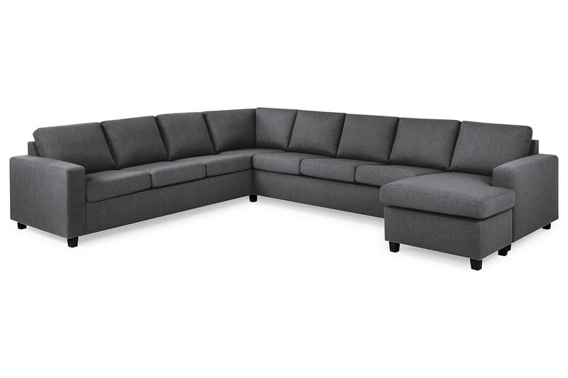 Crazy 7-sits Högervänd U-formad XX-Large Hörnsoffa med divan i Tyg - Mörkgrå - Möbler - Vardagsrum - Soffor - Hörnsoffor