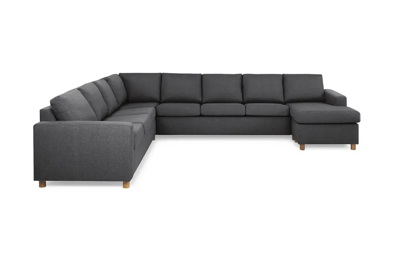 Crazy 7-sits Högervänd U-formad XX-Large Hörnsoffa med divan i Tyg - Mörkgrå - Möbler - Vardagsrum - Soffor - Hörnsoffor