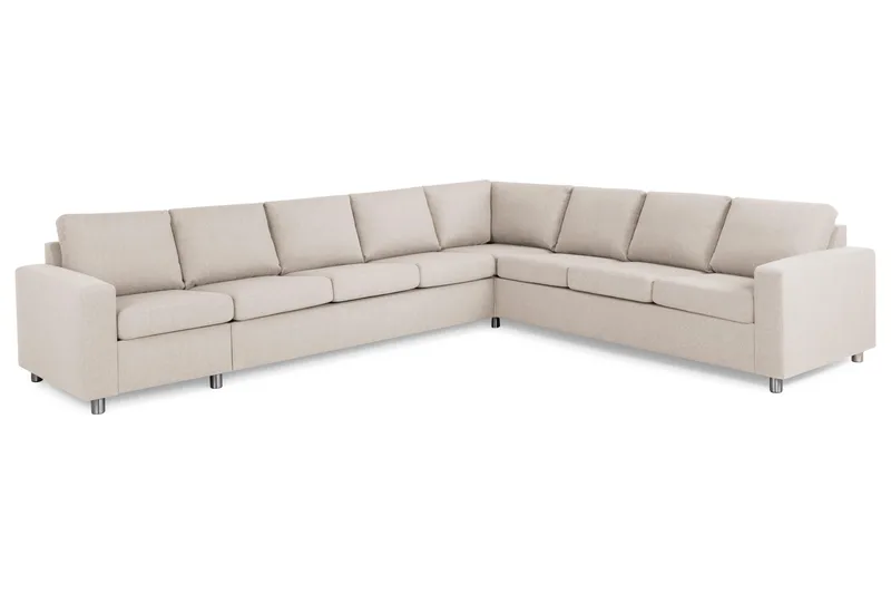 Crazy 7-sits Vändbar L-formad XX-Large Hörnsoffa i Tyg - Beige - Möbler - Vardagsrum - Soffor - Hörnsoffor