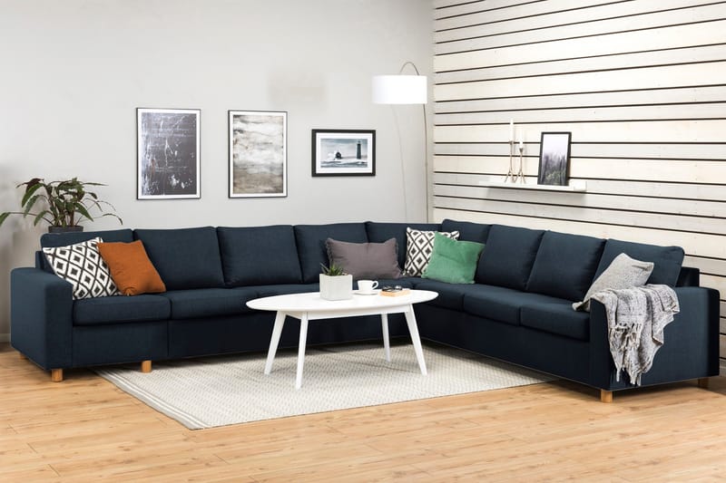 Crazy 7-sits Vändbar L-formad XX-Large Hörnsoffa i Tyg - Blå - Möbler - Vardagsrum - Soffor - Hörnsoffor