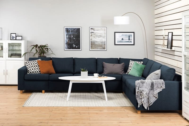 Crazy 7-sits Vändbar L-formad XX-Large Hörnsoffa i Tyg - Blå - Möbler - Vardagsrum - Soffor - Hörnsoffor