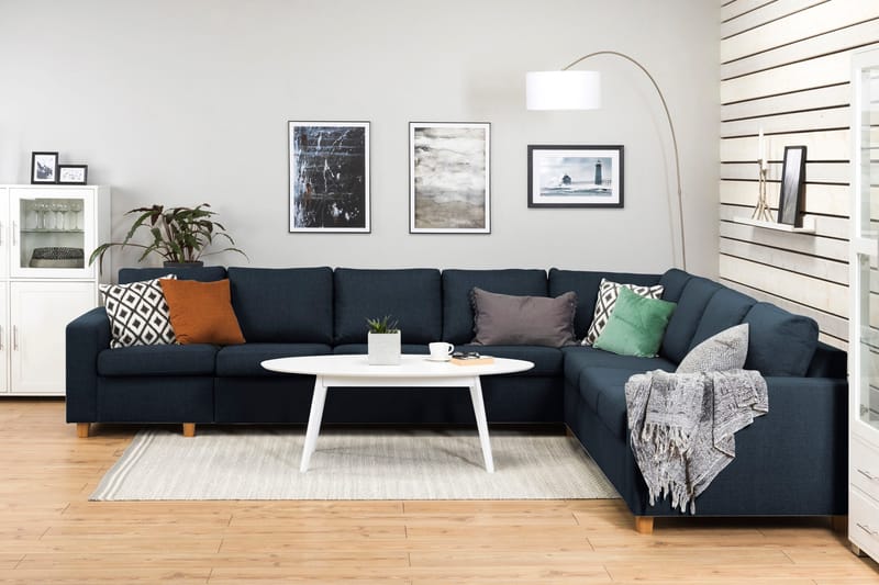 Crazy 7-sits Vändbar L-formad XX-Large Hörnsoffa i Tyg - Blå - Möbler - Vardagsrum - Soffor - Hörnsoffor