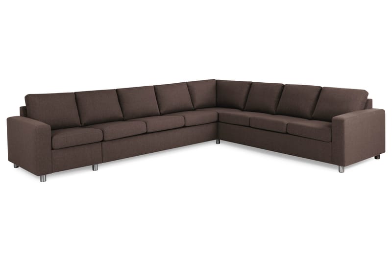 Crazy 7-sits Vändbar L-formad XX-Large Hörnsoffa i Tyg - Brun - Möbler - Vardagsrum - Soffor - Hörnsoffor