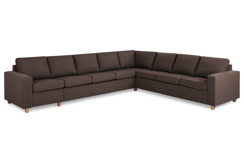 Crazy 7-sits Vändbar L-formad XX-Large Hörnsoffa i Tyg - Brun - Möbler - Vardagsrum - Soffor - Hörnsoffor