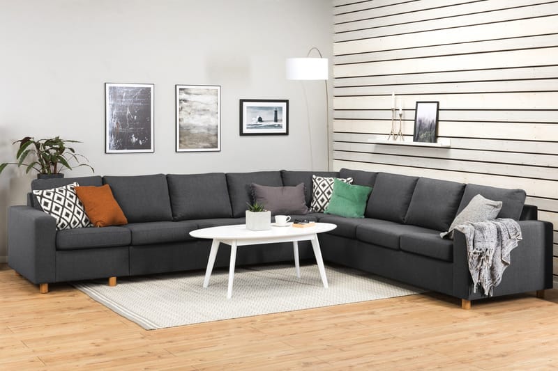 Crazy 7-sits Vändbar L-formad XX-Large Hörnsoffa i Tyg - Mörkgrå - Möbler - Vardagsrum - Soffor - Hörnsoffor
